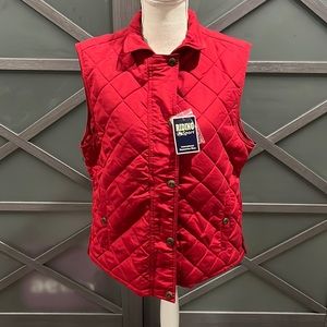 Riding Sport Women's Red Quilted Vest